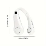 مروحة عصرية قابلة للشحن عن طريق USB للارتداء على الرقبة بـ 3 سرعات للاختيار مروحة صيفية للهواء الطلق