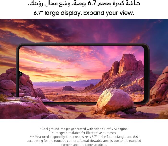 سامسونج جوال جالكسي ايه 06 ال تي اي، هاتف ذكي يعمل بنظام اندرويد، ثنائي شرائح الاتصال، ذاكرة رام 4 جيجا، تخزين 64 اسود