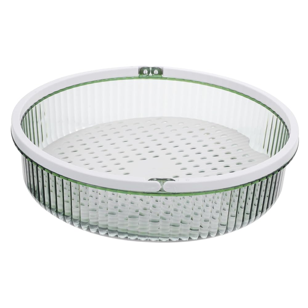 سويميس صينية دوارة محمولة محمولة لتخزين الفواكه في المطبخ، صينية دوارة دوارة للمطبخ، صينية دوارة للتوابل والتوابل والتوابل الصغيرة، صينية تصريف من بلاستيك ABS، مستدير سويميس صينية دوارة محمولة محمولة لتخزين الفواكه في المطبخ، صينية دوارة دوارة للمطبخ، صينية دوارة للتوابل والتوابل والتوابل الصغيرة، صينية تصريف من بلاستيك ABS، مستدير