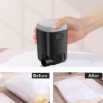 مضخة هواء متنقلة من أزوني للأغراض القابلة للنفخ 4000mAh، مضخة فراش هوائية صغيرة بإضاءة ليد قابلة لإعادة الشحن بمنفذ USB، للسفر ووسادات التخييم وحمام السباحة وحلقات السباحة...