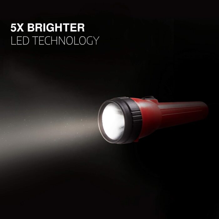 ساتيش LED مصباح يدوي متعدد حزمة، مشرق والتحمل، سوبر طويل عمر البطارية، استخدم لحالات الطوارئ، التخييم، في الهواء الطلق، بطاريات شملت، أحمر، أزرق، أبيض ناصع، 6.2 - س 3.9 - × 2.8 -