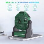 مروحة تخييم مع اضواء LED، مروحة صغيرة محمولة بمنفذ USB، مروحة خيمة خارجية مع اضواء وخطافات، دوران 270 درجة، مروحة صامتة لسطح المكتب، مناسبة للمنزل والمكتب والنزهات وصيد الاسماك...