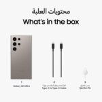 موبايل سمارت سامسونج جالاكسي S24 الترا بنظام اندرويد بالذكاء الاصطناعي تخزين 256 جيجابايت وذاكرة رام 12 جيجابايت وكاميرا 200 ميجابيكسل بعمر بطارية طويل وقلم ستايلس ، لون رمادي...