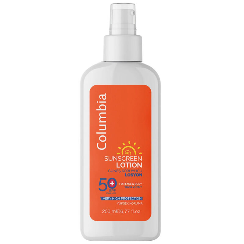 لوشن واقي شمس للوجه والجسم من كولومبيا Columbia حماية فائقة SPF 50 - حجم 200 مل