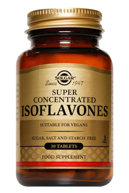 مكمل الايسوفلافون صويا للنساء | SOLGAR Soy Isoflavones لتخفيف أعراض انقطاع الطمث - 30 قرصاً