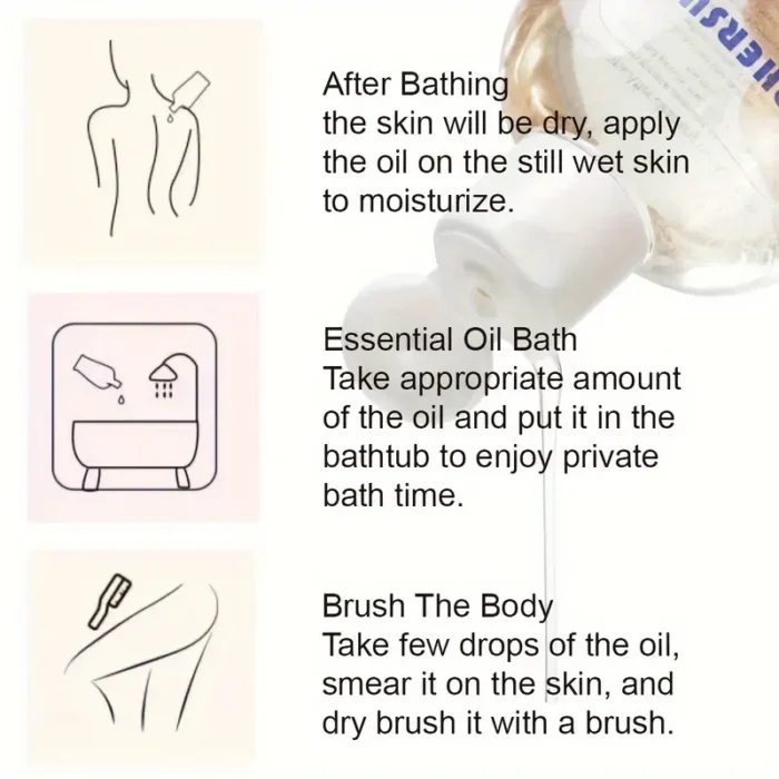 زيت تشكيل، زيت ساخن، مساج حميمي -زيت تدليك، زيت أساسي متعدد الاستخدامات، ترطيب وتغذية للبشرة، يزيد من مرونة البشرة بلون بيج فاتح - متجر واو الأفضل