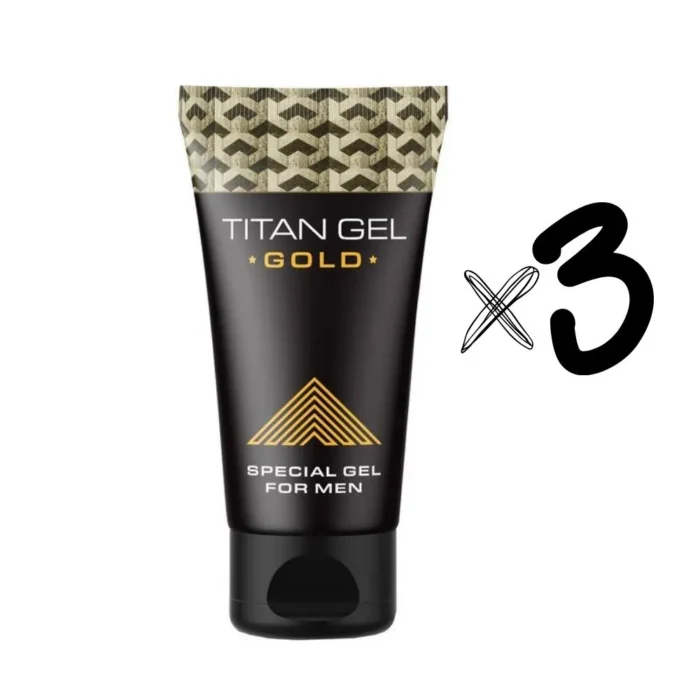 جل تيتان الذهبي Titan Gel Gold | للتأخير وزيادة حجم القضيب وقوة الانتصاب | 3 عبوات 50 مل | متجر واو الأفضل