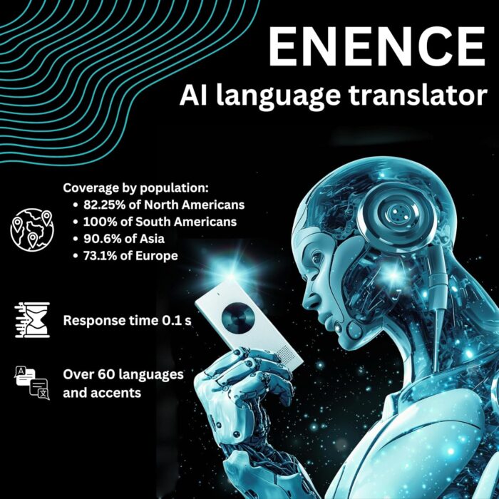 مترجم فوري اصلي مواما برو من اينس، مترجم محمول ثنائي الاتجاه لاكثر من 60 لغة بدقة عالية للكلام، قاموس جيب للتعلم والسفر والعمل