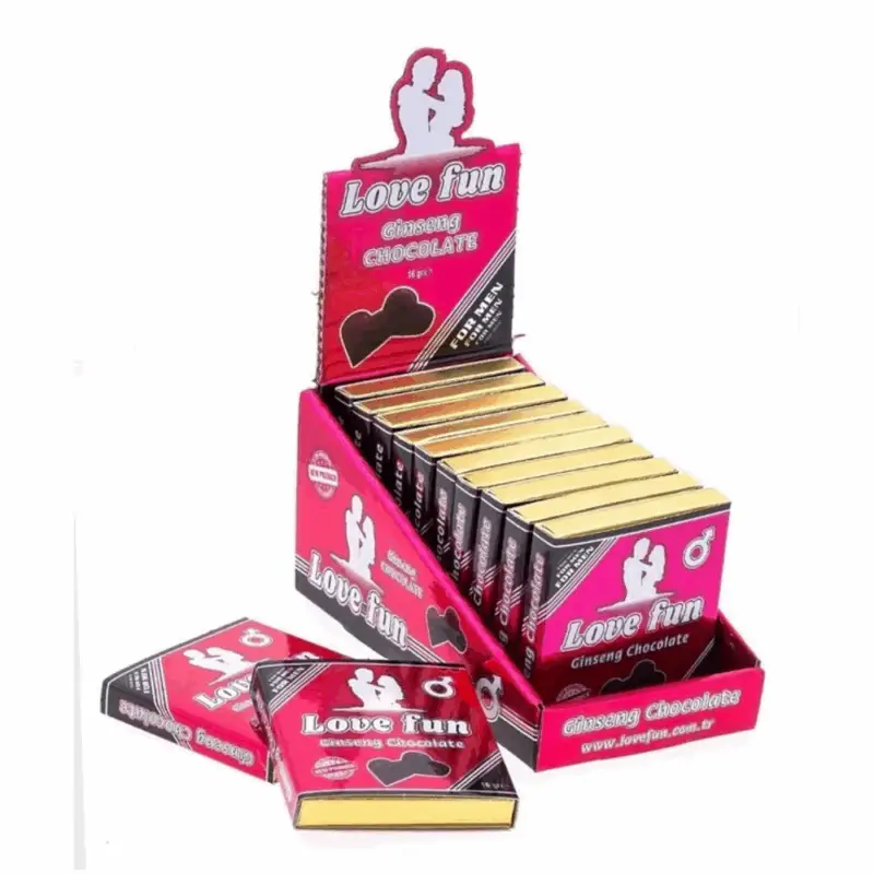 شوكولاتة لوف فن جينسنغ للرجال لزيادة الرغبة والأداء 12 قطعة