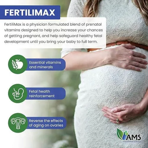 أقراص فرتيلي ماكس  AMS, Fertili Max, 90 Tablets أقراص فرتيلي ماكس AMS, Fertili Max, 90 Tablets