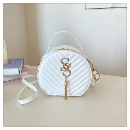 حقيبة دائرية حديثة كاجوال، حقيبة يد بجودة عالية بأسلوب حضري كتف نسائية |صرخات الموضة 2025