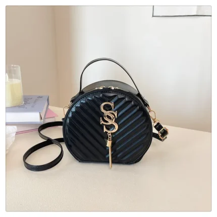 حقيبة دائرية حديثة كاجوال، حقيبة يد بجودة عالية بأسلوب حضري كتف نسائية |صرخات الموضة 2025