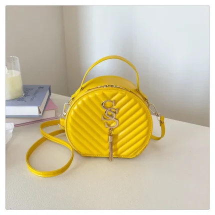 حقيبة دائرية حديثة كاجوال، حقيبة يد بجودة عالية بأسلوب حضري كتف نسائية |صرخات الموضة 2025