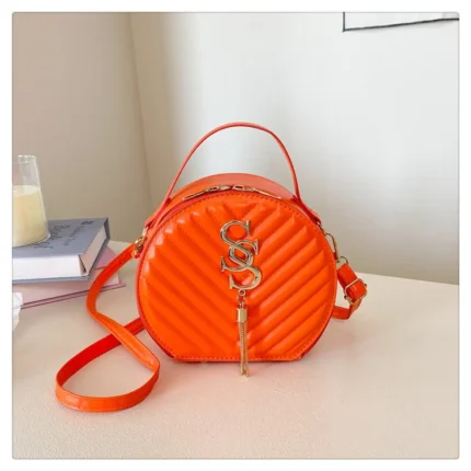 حقيبة دائرية حديثة كاجوال، حقيبة يد بجودة عالية بأسلوب حضري كتف نسائية |صرخات الموضة 2025