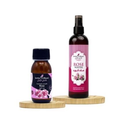 Garden Olian مجموعة زيت الورد وماء الورد لتفتيح البشرة وإشراقها -