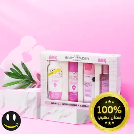 بيبي باودر مجموعة العناية الحساسة للنساء - 4 في 1