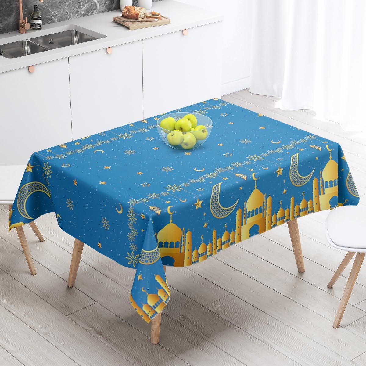طقم واحد من مفرش طاولة رمضان مبارك، غطاء طاولة عيد مبارك أزرق وذهبي، مفرش طاولة بلاستيكي مستطيل الشكل للاستخدام مرة واحدة، مزين بنجوم وهلال وقلاع، لتزيين رمضان والحفلات، 51 × | متجر واو الأفضل ترينديول السعودية طقم واحد من مفرش طاولة رمضان مبارك، غطاء طاولة عيد مبارك أزرق وذهبي، مفرش طاولة بلاستيكي مستطيل الشكل للاستخدام مرة واحدة، مزين بنجوم وهلال وقلاع، لتزيين رمضان والحفلات، 51 × | متجر واو الأفضل ترينديول السعودية