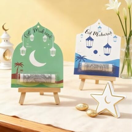 ٦ قطع من بطاقات حامل النقود لعيد مبارك، وأظرف نقود رمضانية مزخرفة لتقديم الهدايا النقدية، وحامل للشيكات والنقود وأحمر الشفاه مع غطاء بلاستيكي ولاصق لحفلات إفطار الأطفال المسلمين | متجر واو الأفضل ترينديول السعودية