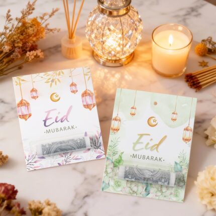 ٦ قطع من حافظات النقود الرمضانية، بطاقات هدايا رمضانية متنوعة بتصميمات نباتية ملونة مع غطاء بلاستيكي وورق مقوى فارغ، زينة لأظرف النقود لحفلات الأطفال المسلمين في الأعياد | متجر واو الأفضل ترينديول السعودية