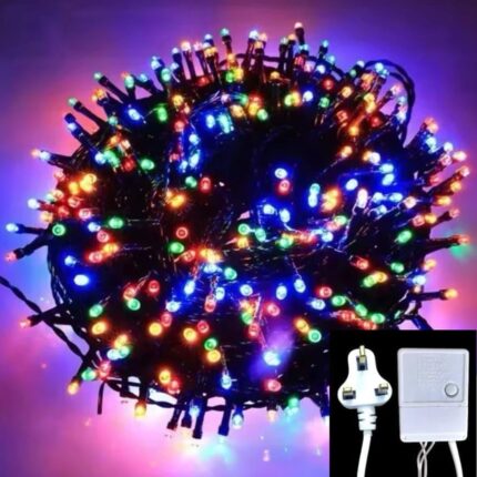 سلسلة أضواء ملونة لحفلات رمضان والعيد (16 مترًا) - 250 مصباح LED - سلسلة أضواء زفاف ملونة RGB تعمل بالكهرباء 220 فولت | متجر واو الأفضل ترينديول السعودية