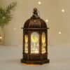 زينة فوانيس رمضان، مصباح عيد مبارك بتقنية LED، فانوس شموع رمضان، مصباح رمضان معلق، زينة فوانيس رمضان، لتزيين طاولة المنزل، لوازم حفلات إبداعية (برونز) | متجر واو الأفضل ترينديول السعودية
