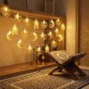 أضواء زينة رمضانية بطول 1.5 متر، مزودة بـ 10 مصابيح LED، و5 تصاميم فريدة للفوانيس الإسلامية، أضواء بيضاء دافئة لتزيين العيد، رمضان، المساجد، المنازل، النوافذ، الأبواب، والحفلات| متجر واو الأفضل ترينديول السعودية