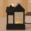فانوس رمضان بشموع LED، فانوس عيد مبارك صغير، فوانيس رمضانية مضيئة، فوانيس مزخرفة على شكل هلال ونجمة، تُعلق على الحائط أو النافذة أو في المنزل أو في الحفلات (أبيض) | متجر واو الأفضل ترينديول السعودية