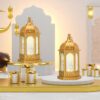 زينة فوانيس رمضان، مصباح عيد مبارك بتقنية LED، فانوس شموع رمضان، مصباح رمضان معلق، زينة فوانيس رمضان، لتزيين طاولة المنزل، لوازم حفلات إبداعية (برونز) | متجر واو الأفضل ترينديول السعودية
