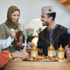 زينة فوانيس رمضان، مصباح عيد مبارك بتقنية LED، فانوس شموع رمضان، مصباح رمضان معلق، زينة فوانيس رمضان، لتزيين طاولة المنزل، لوازم حفلات إبداعية (برونز) | متجر واو الأفضل ترينديول السعودية