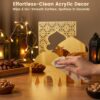 زينة رمضان من ULHYC للمنزل، زينة طاولة عيد الفطر لغرفة المعيشة، زينة طاولة من المرايا الأكريليكية، هدايا فنية على شكل هلال رمضان، زينة مسجد للمنزل والمكتب والحفلات | متجر واو الأفضل ترينديول السعودية