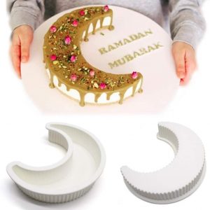 قوالب كيك سيليكون ثلاثية الأبعاد على شكل هلال من جودرن، مثالية لتزيين الكيك في رمضان، ولصنع الموس والبيتزا والخبز، ولعيد الفطر المبارك، ولحفلات المسلمين، ولأدوات المطبخ والخبز | متجر واو الأفضل ترينديول السعودية