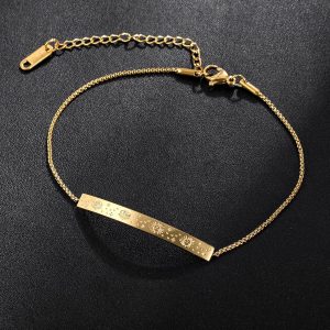 سوار إسلامي للنساء، هدية رمضانية، تصميم بسيط، سلسلة قابلة للتعديل، مجوهرات دينية سماوية للارتداء في الأعياد، مصنوع من الفولاذ المقاوم للصدأ، بدون أحجار كريمة. | متجر واو الأفضل ترينديول السعودية