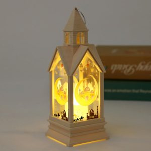 فانوس رمضاني مزين بالشموع، مصباح رمضاني معلق للمسلمين، ديكور عائلي، لوازم حفلات الأعياد (قلعة) | متجر واو الأفضل ترينديول السعودية